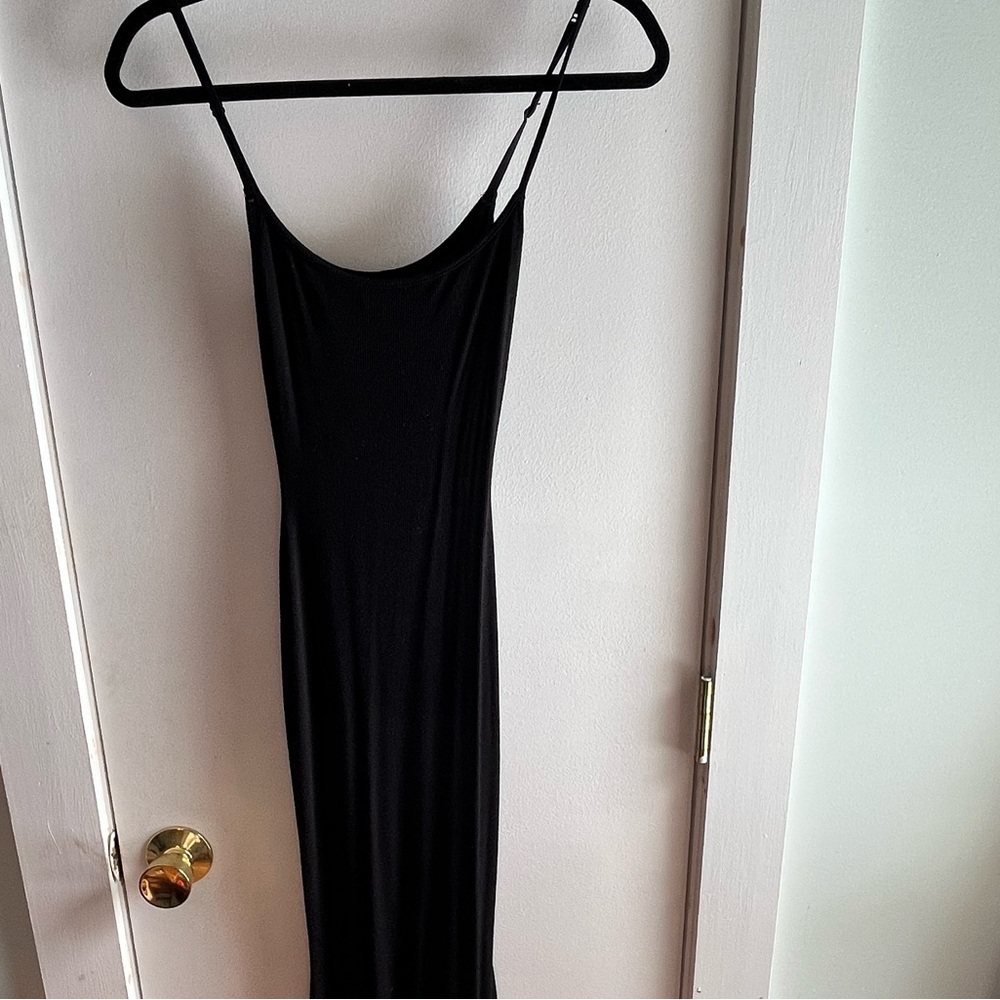Skims Black Spaghetti Strap Dress XS